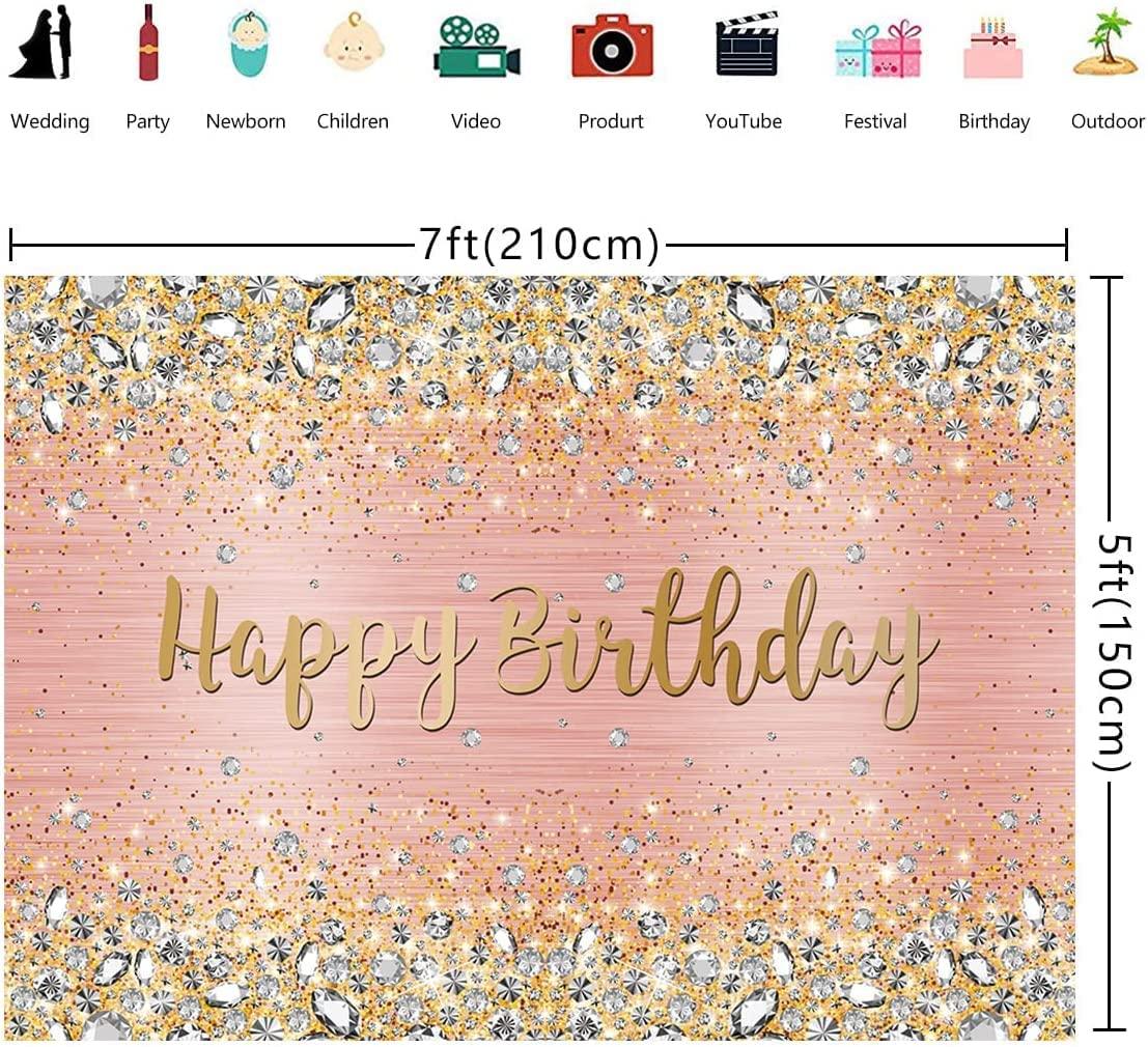 Diamonds Glitter Shining Pink and Gold Dot Sparkle Bokeh Photography Background - Lasercutwraps Shop