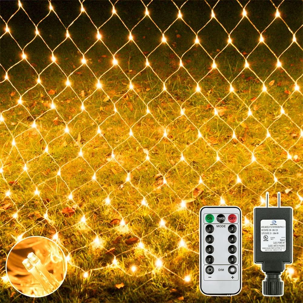 Christmas Net Lights 200 LED 9.8x6.6ft Outdoor Mesh Lights Connectable Waterproof 8 Modes&Timer Remote - Lasercutwraps Shop