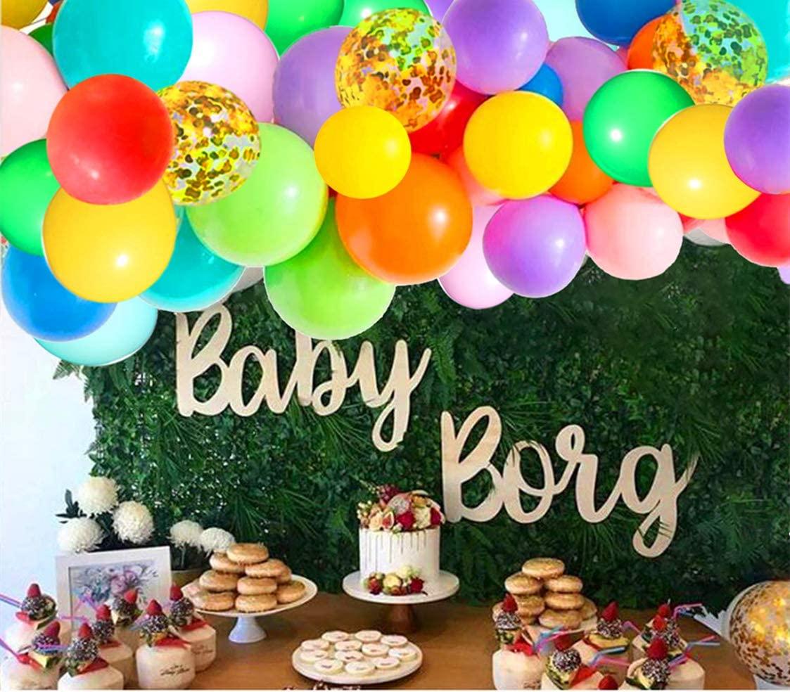 118pcs Multicolor Rainbow Balloon Arch Garland Kit Colored5 In 12" 18 Inch Balloons for Birthday Wedding - Lasercutwraps Shop