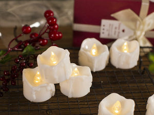 Timer Tea Lights, Flameless Flickering Auto Tea Lights Battery Operated, Auto-On 6 Hours and Off 18 Hours Everyday, Batteries Included - Lasercutwraps Shop