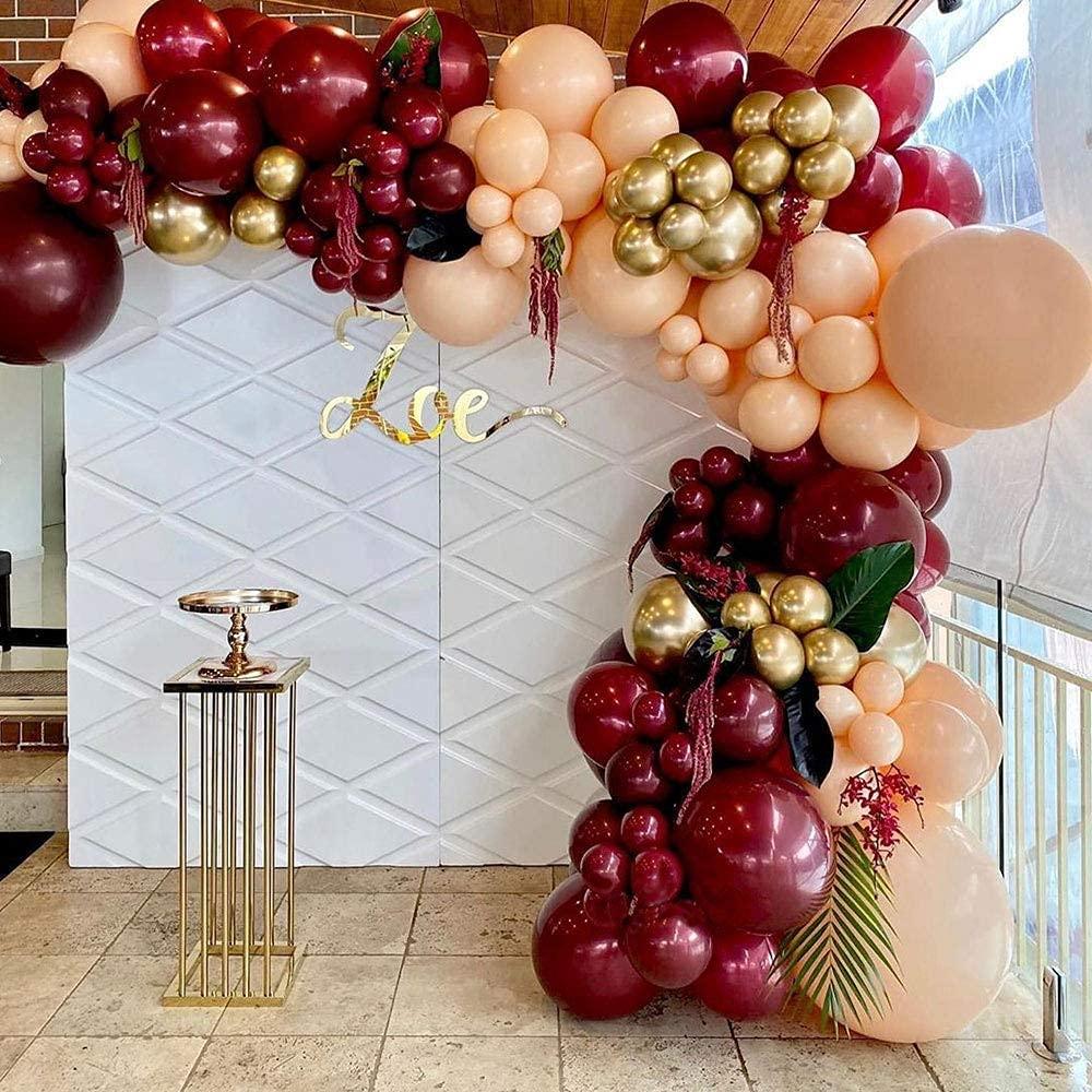 138PCS Burgundy Balloon Garland Arch Kit Burgundy Balloons Blush Balloons - Lasercutwraps Shop