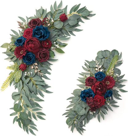 2 Packs Wedding Arch, Artificial Dusty Rose Wedding Flowers for Wedding Welcome Signs Decorations - Lasercutwraps Shop