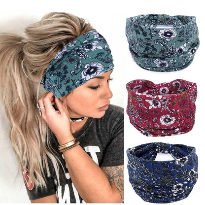 Boho Headbands Leopard Hair Bands Knoted Turban Headband Stretch Twist Head Wraps Stripe Cloth Head Bands for Women and Girls 3 Pcs - Lasercutwraps Shop