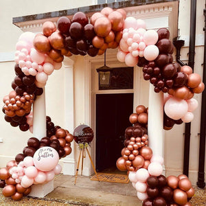 Autumn Balloons Garland Arch Kit 190PCS Rose Gold Chrome and Pink Latex Balloons for Birthday,Anniversary Party - Lasercutwraps Shop
