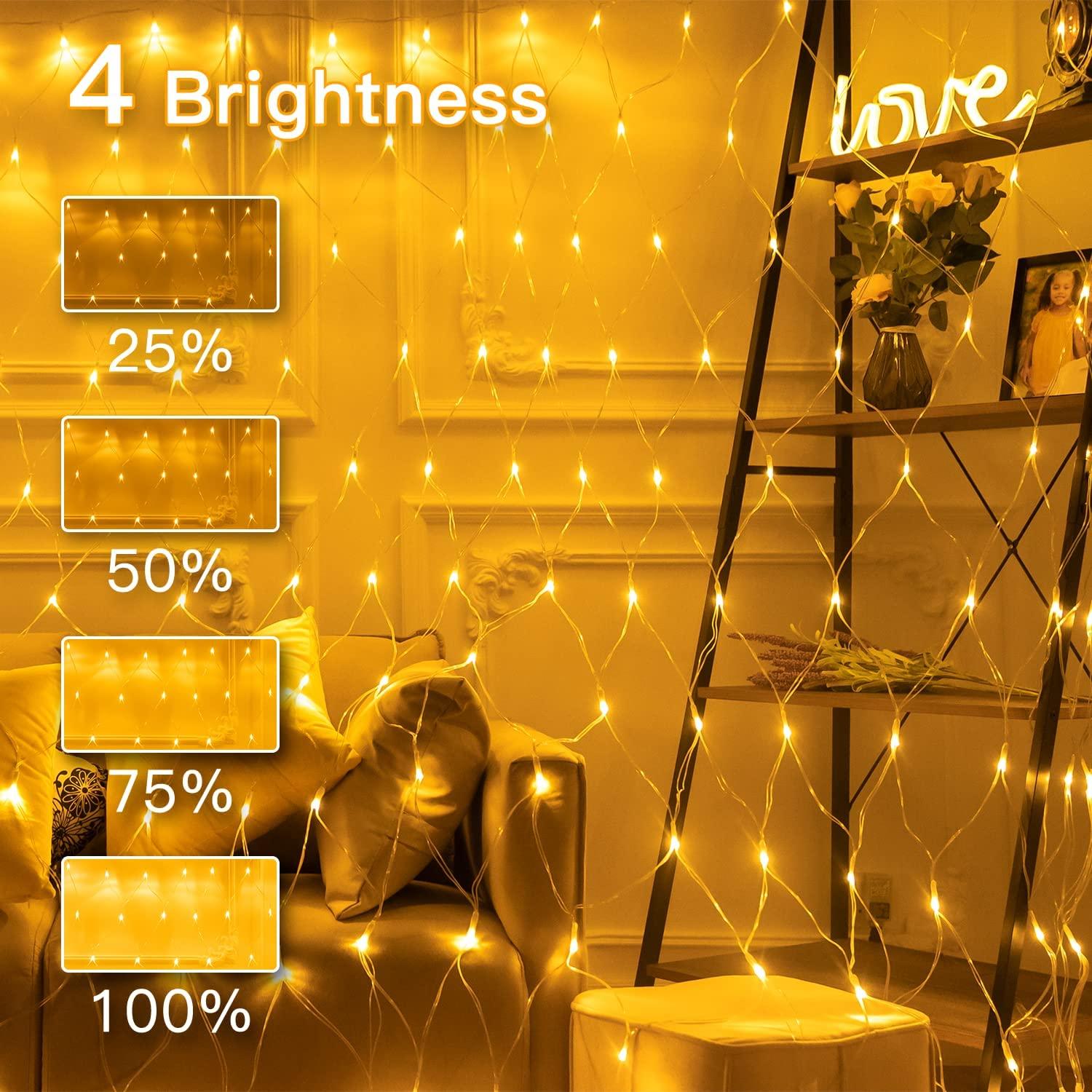 Christmas Net Lights 200 LED 9.8x6.6ft Outdoor Mesh Lights Connectable Waterproof 8 Modes&Timer Remote - Lasercutwraps Shop