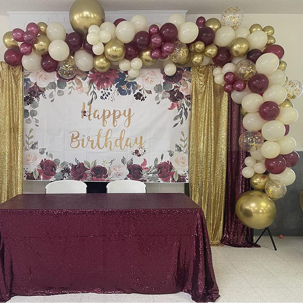 Burgundy Valentine's Day Balloon Garland Kit, 117pcs 5/10inch Burgundy Balloons Blush Balloons - Lasercutwraps Shop