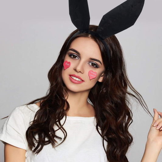 Bunny Accessory Set Rabbit Ear Headband Bow Tie Cuffs Tail for Costume Party - Lasercutwraps Shop
