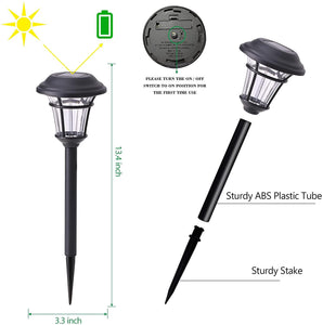 10 Pack Solar Pathway Lights Outdoor Solar Garden Lights for Patio, Yard, Driveway - Lasercutwraps Shop