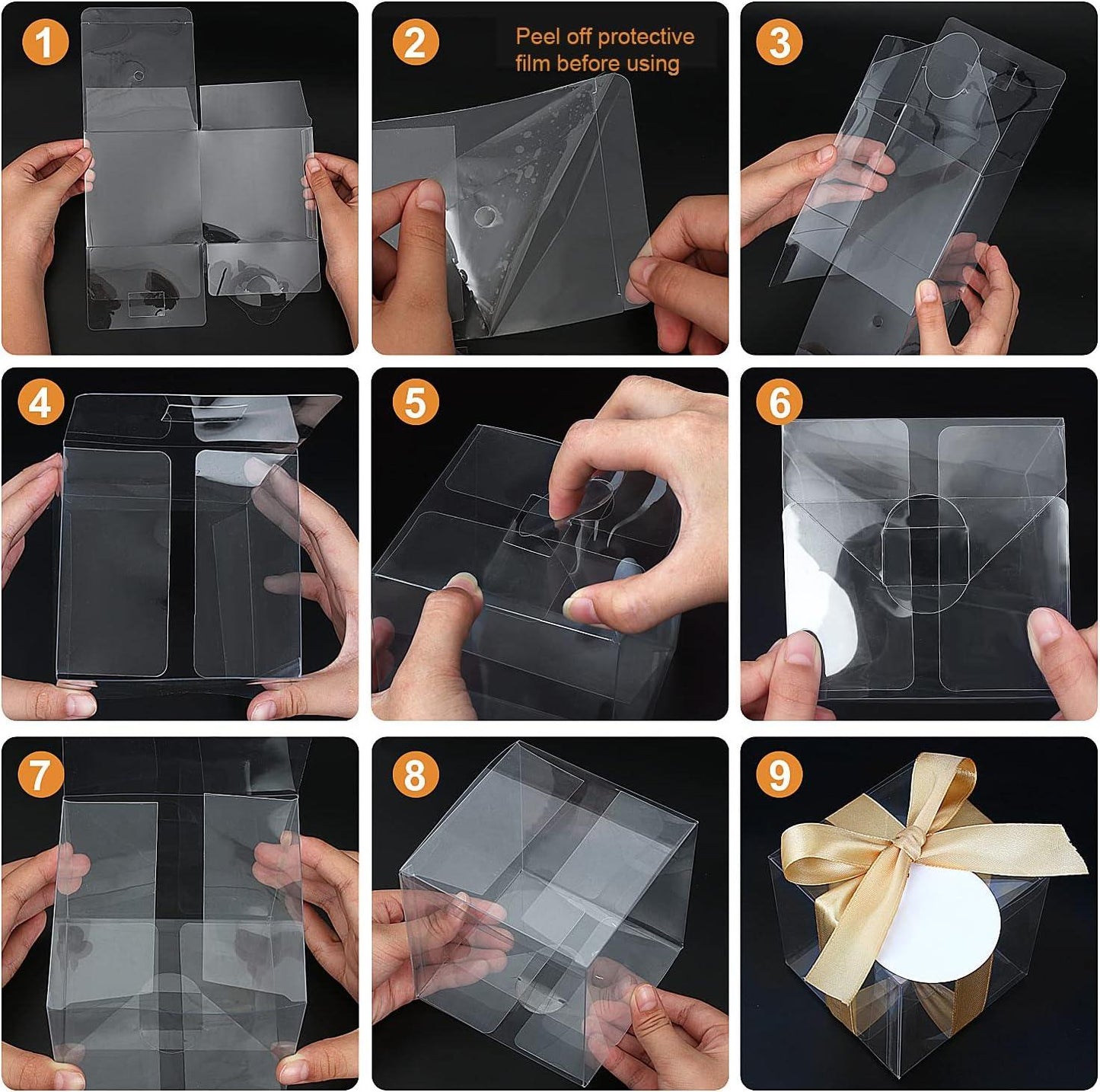 60 Pcs Clear Favor Boxes, Mini Transparent Cube Macaron Boxes Candy Boxes for Wedding Favors Baby Shower - Lasercutwraps Shop