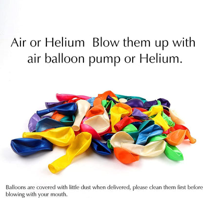 120 Balloons Assorted Color 12 Inches Rainbow Latex Balloons, 12 Bright Color Party Balloons for Birthday Baby Shower Wedding Party Supplies - Lasercutwraps Shop