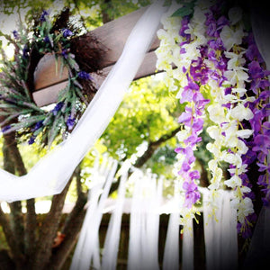 Artificial Fake Wisteria Vine Ratta Hanging Garland Silk Flowers String Home Party Wedding Decor - Lasercutwraps Shop