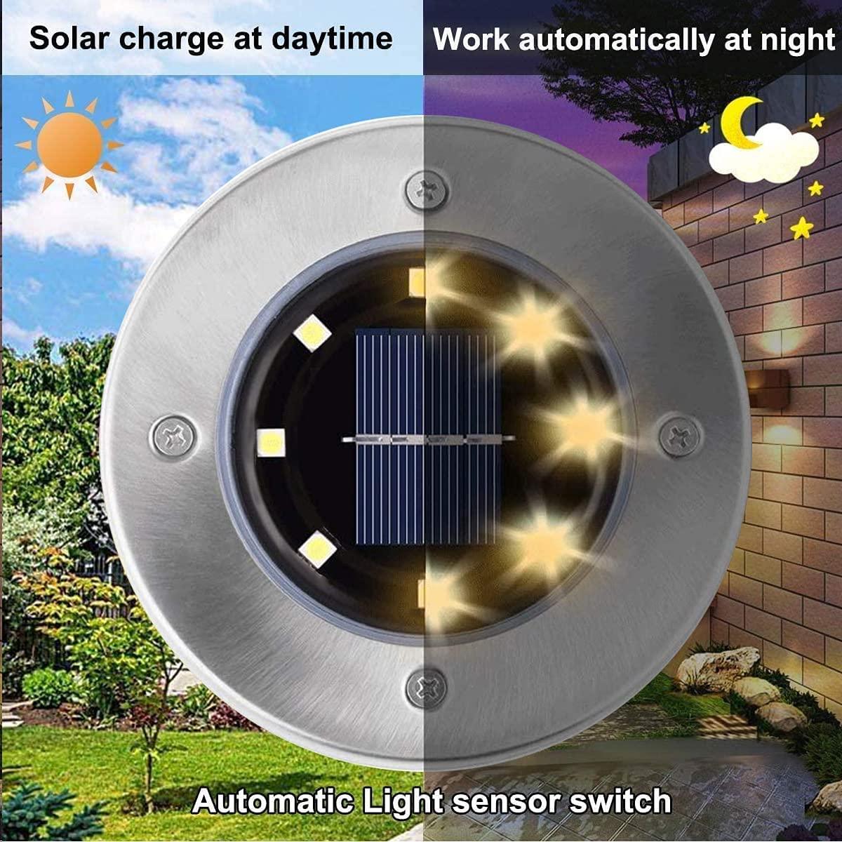 Solar Ground Lights, Waterproof Solar Garden Lights, Upgraded Outdoor Garden Waterproof Bright in-Ground Lights - Lasercutwraps Shop