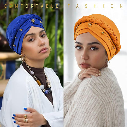 6 Pcs Pre Tied Knot Head Wraps for Women Turban African Headwrap - Lasercutwraps Shop