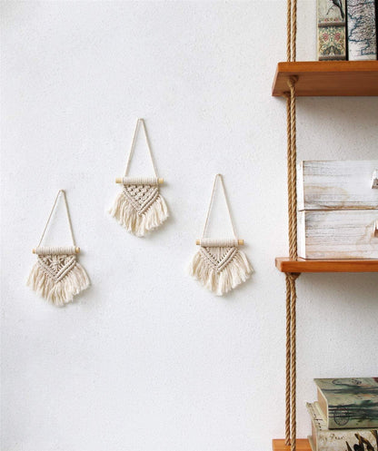 Mini Macrame Wall Hanging Set of 3 - Lasercutwraps Shop