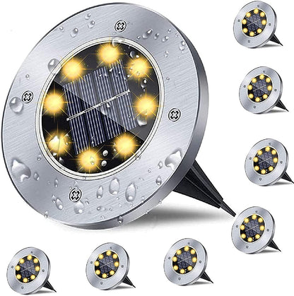 Solar Ground Lights, Waterproof Solar Garden Lights, Upgraded Outdoor Garden Waterproof Bright in-Ground Lights - Lasercutwraps Shop