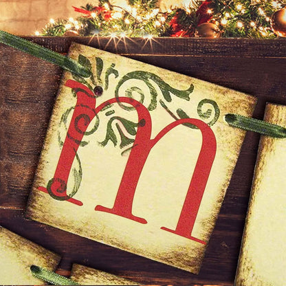 Merry Christmas Banner Vintage Xmas Decorations Indoor for Home Office Party Fireplace Mantle Farmhouse Decor - Lasercutwraps Shop