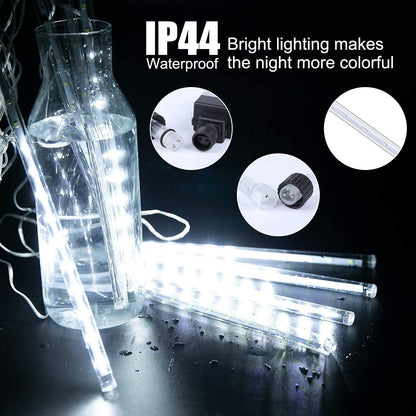 LED Snowfall Lights, Waterproof Meteor Christmas Lights, Hanging Falling Rain Lights - Lasercutwraps Shop