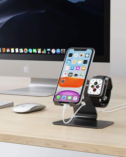 2 in 1 Universal Desktop Stand Holder for iPhone and Apple Watch - Lasercutwraps Shop