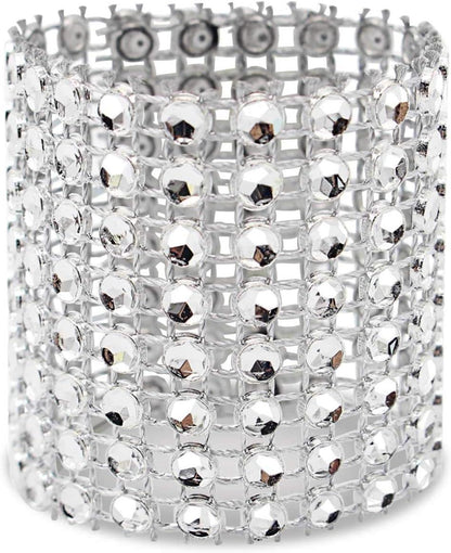 Rhinestone Napkin Rings Diamond Adornment for Place Settings, Wedding Receptions - Lasercutwraps Shop