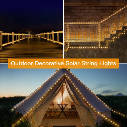 Solar String Lights Outdoor 240LED 80FT 8Modes IP67 Waterproof, Solar Fairy Lights with Timer Memory for Patio Christmas Garden - Lasercutwraps Shop