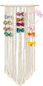 Macrame Hair Bow Holder Hanging Hair Clips Hanger Headband Storage Organizer - Lasercutwraps Shop