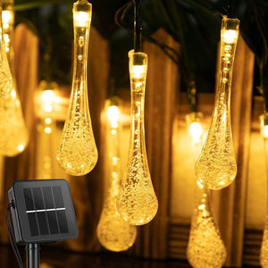 Solar String Lights Outdoor Waterproof, 2 Pack 60 LED 36.5 FT Each, Crystal Globe Lights with 8 Lighting Modes - Lasercutwraps Shop