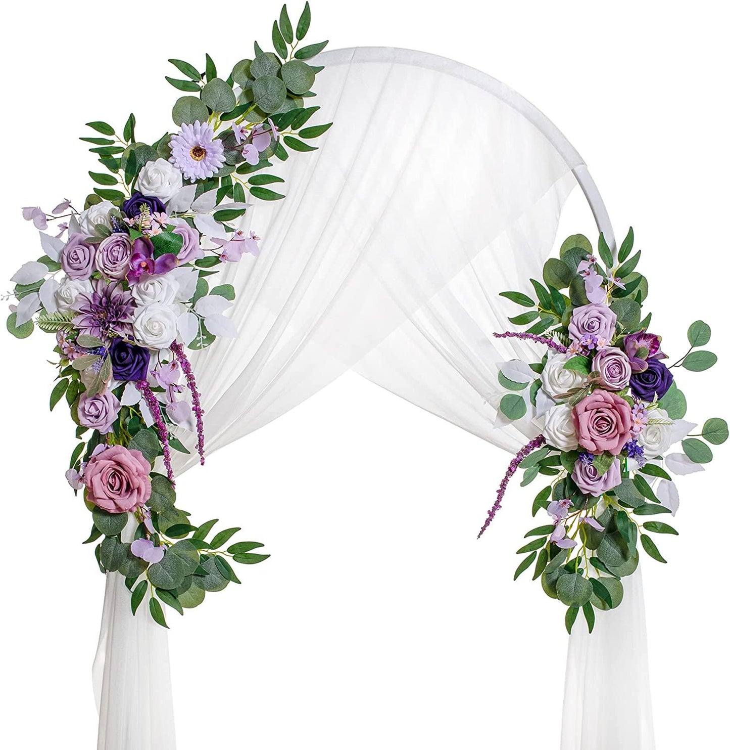 2pcs Wedding Arch Flowers, Artificial Flowers for Decoration, Large Flower Swag for Wedding Ceremony - Lasercutwraps Shop