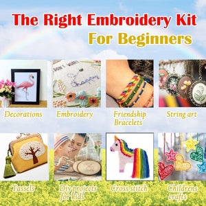 Embroidery Floss Rainbow Color 50 Skeins Per Pack Cross Stitch Threads Friendship Bracelets Floss Crafts Floss - Lasercutwraps Shop