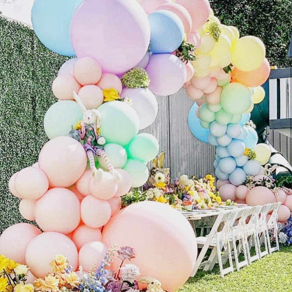 Pastel Balloons Arch Garland Kit 5" 12" 18 inch Macaron Color Pastel Balloons Different Sizes and Gold Confetti Balloons - Lasercutwraps Shop