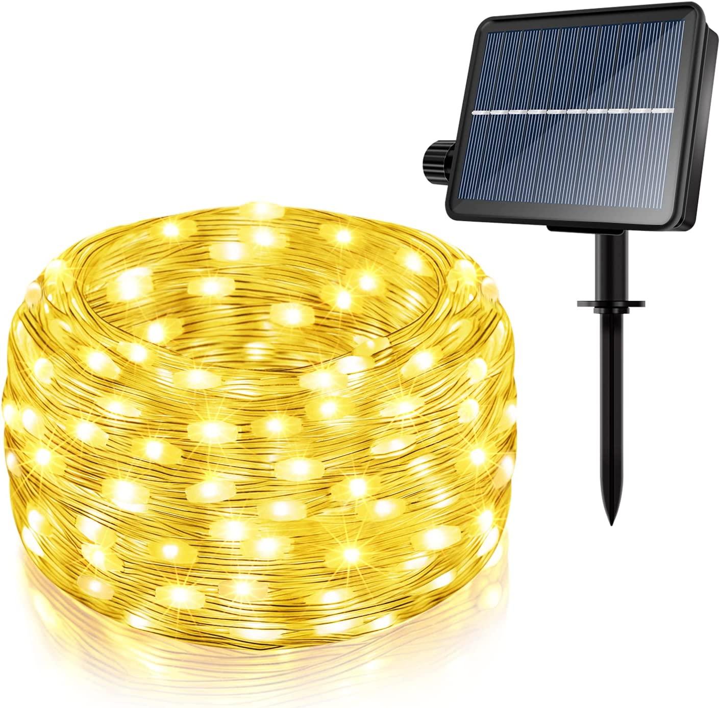 Solar String Lights Outdoor 240LED 80FT 8Modes IP67 Waterproof, Solar Fairy Lights with Timer Memory for Patio Christmas Garden - Lasercutwraps Shop