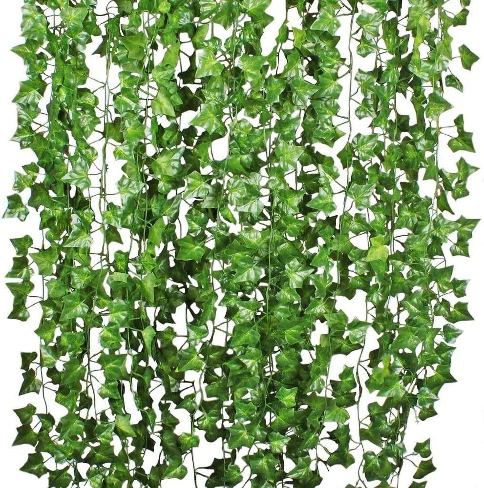 84 Feet 12 Strands Artificial Ivy Leaf Plants Vine Hanging Garland Fake Foliage Flowers Home Kitchen Garden Office Wedding Wall Decor - Lasercutwraps Shop