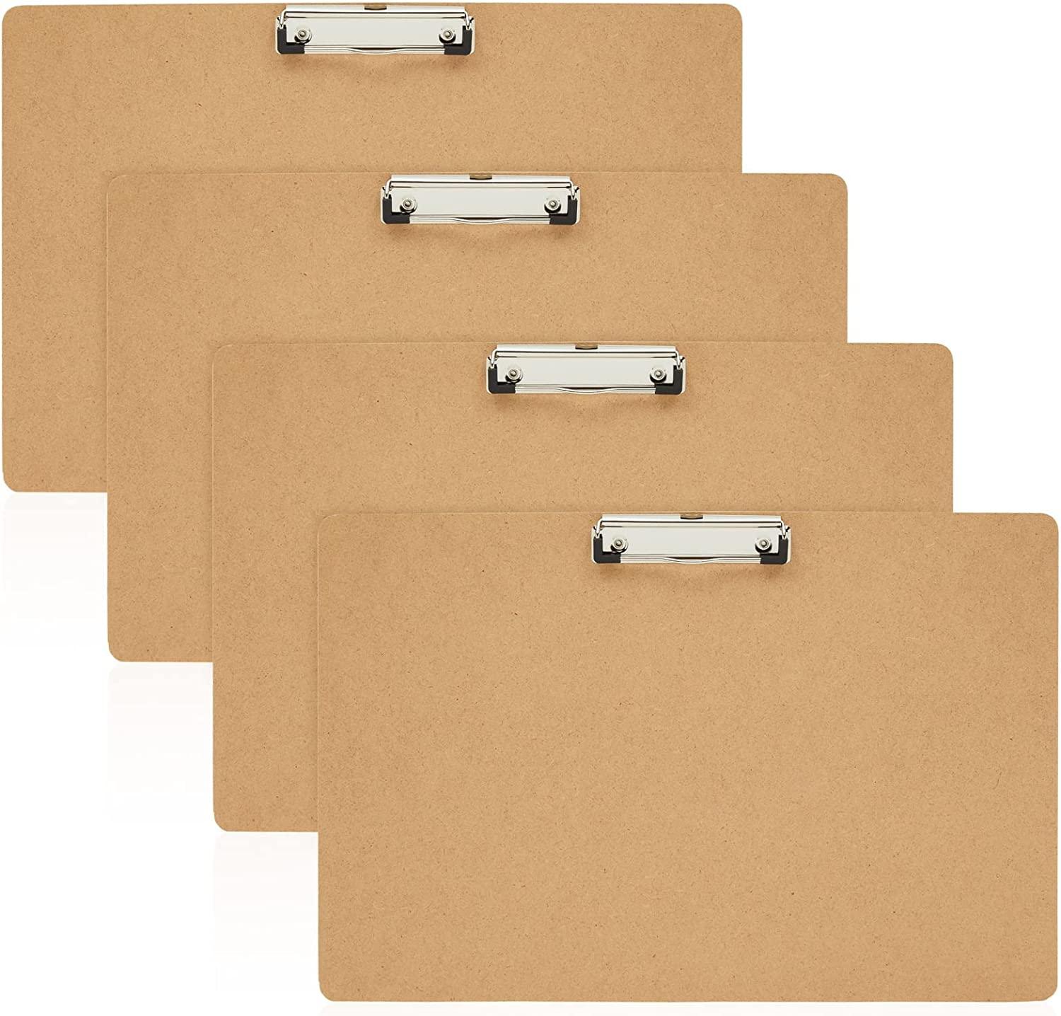 4 Pack Large 11x17 Clipboard Horizontal, Wooden Lap Board for Drawing, Sketching, Art Supplies - Lasercutwraps Shop