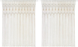 Macrame Curtain Large Boho Woven Wall Hanging Window Curtains - Lasercutwraps Shop