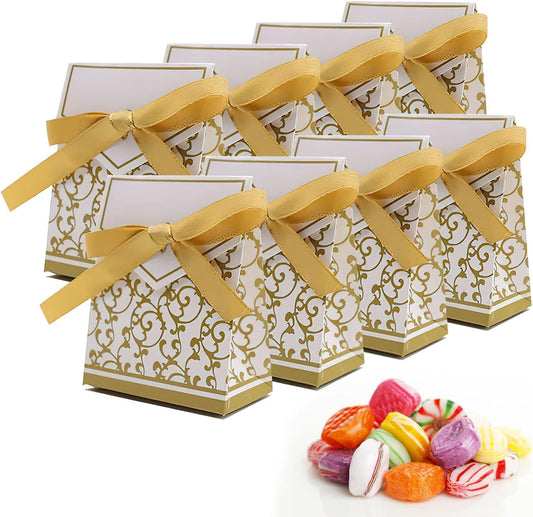 50PCS Mini Lvory White Paper Laser Cut Gift Candy Box Wedding European Hollow Small Gift Boxes for Wedding Bridal Shower Baby Birthday Party Anniverary - Lasercutwraps Shop