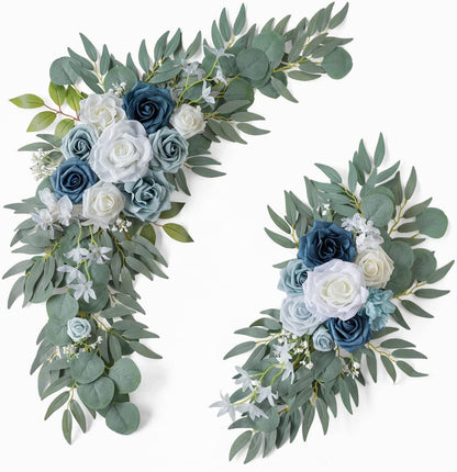 2 Packs Wedding Arch, Artificial Dusty Rose Wedding Flowers for Wedding Welcome Signs Decorations - Lasercutwraps Shop