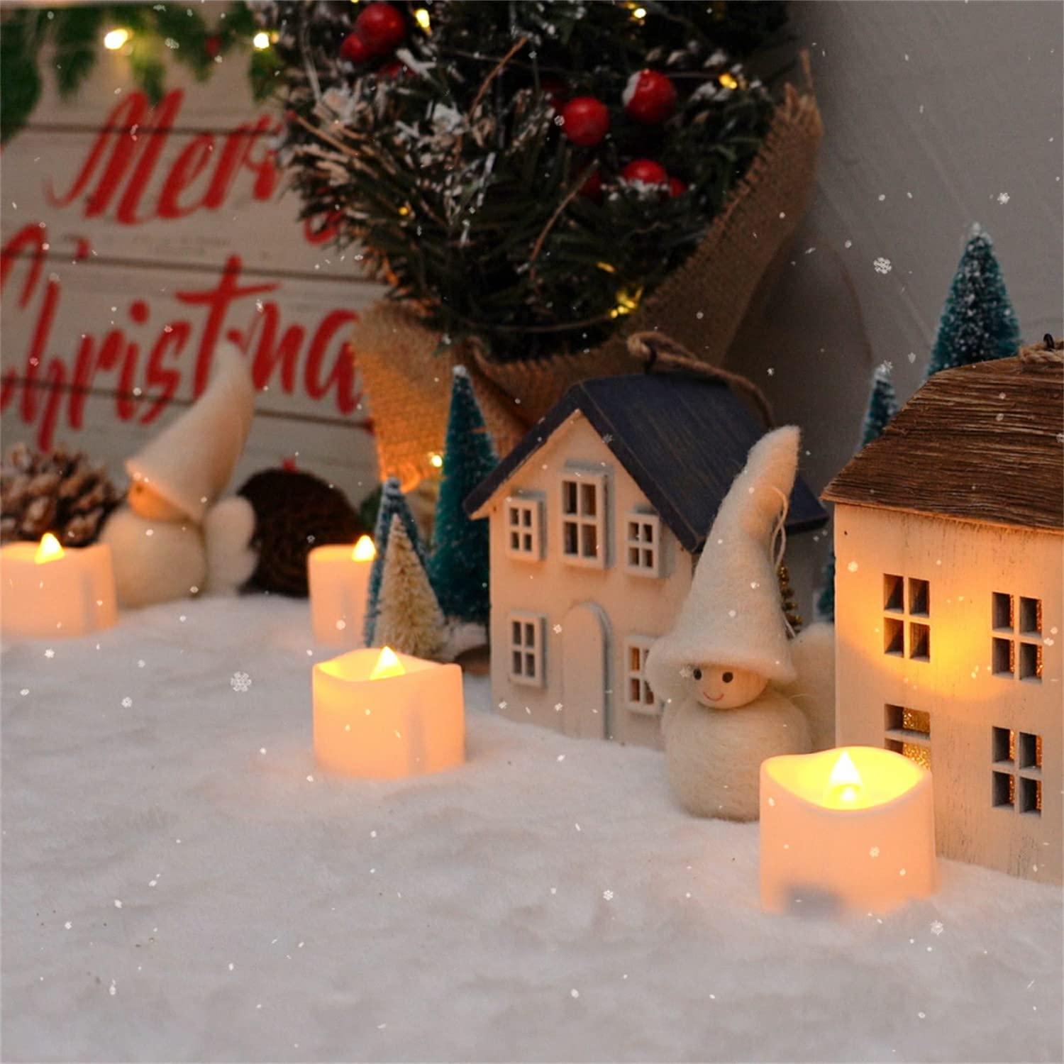 LED Candles, Lasts 3X Longer 150 Hours, Realistic Tea Lights, LED Tea Lights, Flickering Bright Tealights,, Batteries Included, Set of 12 - Lasercutwraps Shop
