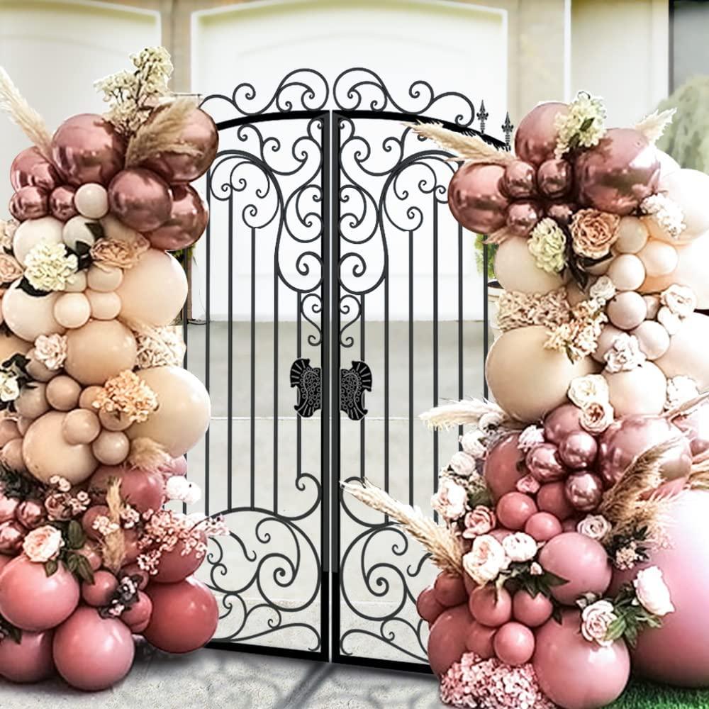 Ivory Dusty Pink Balloon Garland Kit Cream Peach Matte Latex Balloons Double-Stuffed Retro Pink Balloon Arch - Lasercutwraps Shop