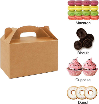 36 Pack Brown Goodies Boxes Dessert/ Treat/ Gable/ Kraft Party Favor Boxes for Keeping Candy, Popcorn - Lasercutwraps Shop