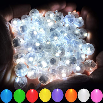 100pcs Multicolor LED Balloon Light,Round Led Flash Ball Lamp Mini Ball Light for Paper Lantern Balloon,Indoor Outdoor Party Event - Lasercutwraps Shop