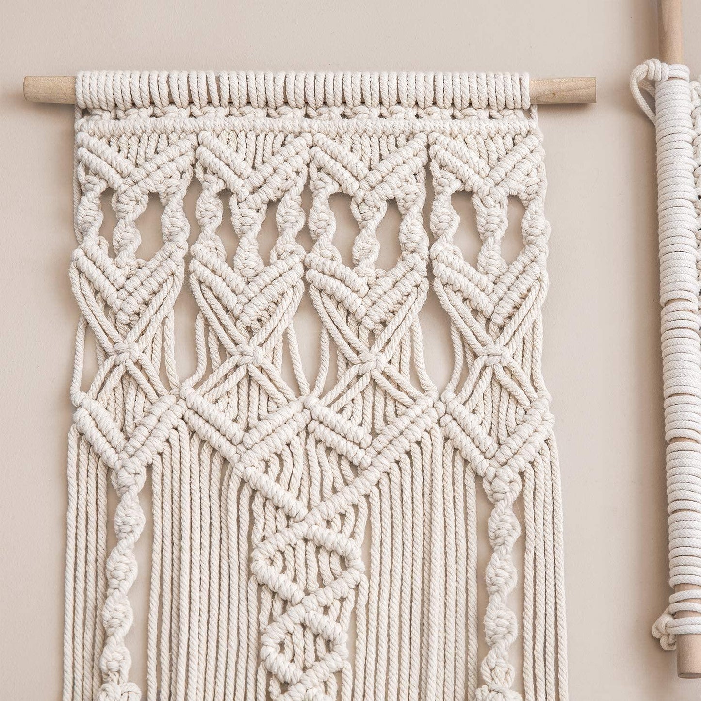 Macrame Wall Hanging Boho Home Chic Bohemian Geometric Woven Art 13" x 29" - Lasercutwraps Shop
