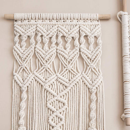 Macrame Wall Hanging Boho Home Chic Bohemian Geometric Woven Art 13" x 29" - Lasercutwraps Shop