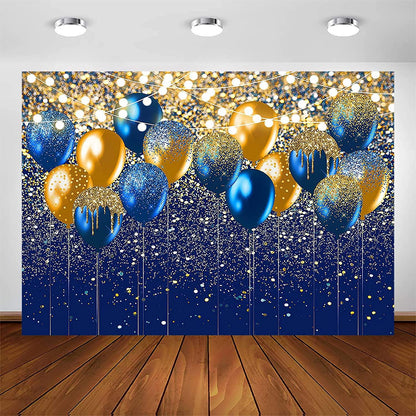 Royal Blue Glitter Backdrop for Birthday Wedding Prom Graduation Photography Background Party Glitter Blue Backdrop - Lasercutwraps Shop