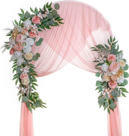 2pcs Wedding Arch Flowers, Artificial Flowers for Decoration, Large Flower Swag for Wedding Ceremony - Lasercutwraps Shop