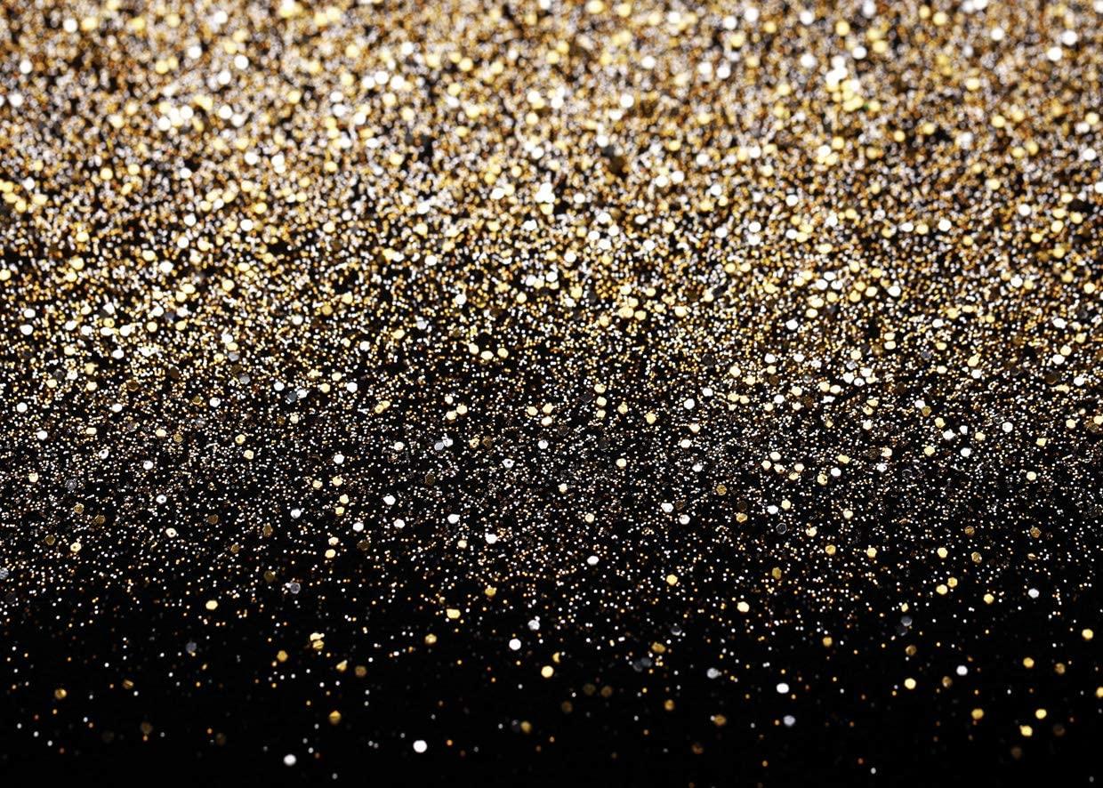 Black and Gold Backdrop Golden Spots Backdrop Vinyl Photography Backdrop Vintage Astract Background - Lasercutwraps Shop