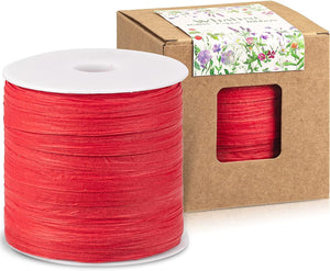 229 Yards Easter Raffia Paper Ribbon Kraft Craft Packing Paper Twine for Festival Gifts, DIY Decoration and Weaving, 1/4 inch Width - Lasercutwraps Shop