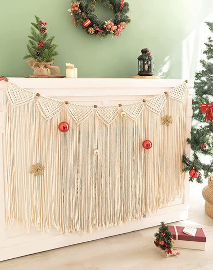 Large Macrame Wall Hanging Boho Tapestry Curtain Fringe Woven Bohemian Above Bed Wall Decor - Lasercutwraps Shop