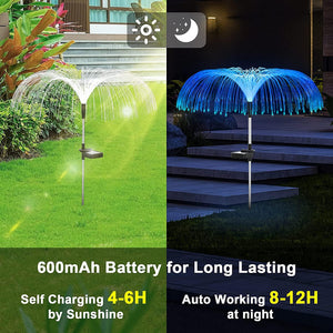 3pcs Solar Flower Lights Outdoor Garden Waterproof Jellyfish Lights - Lasercutwraps Shop