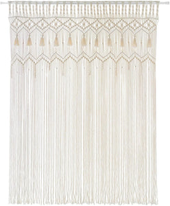 Macrame Curtain Large Boho Woven Wall Hanging Window Curtains - Lasercutwraps Shop