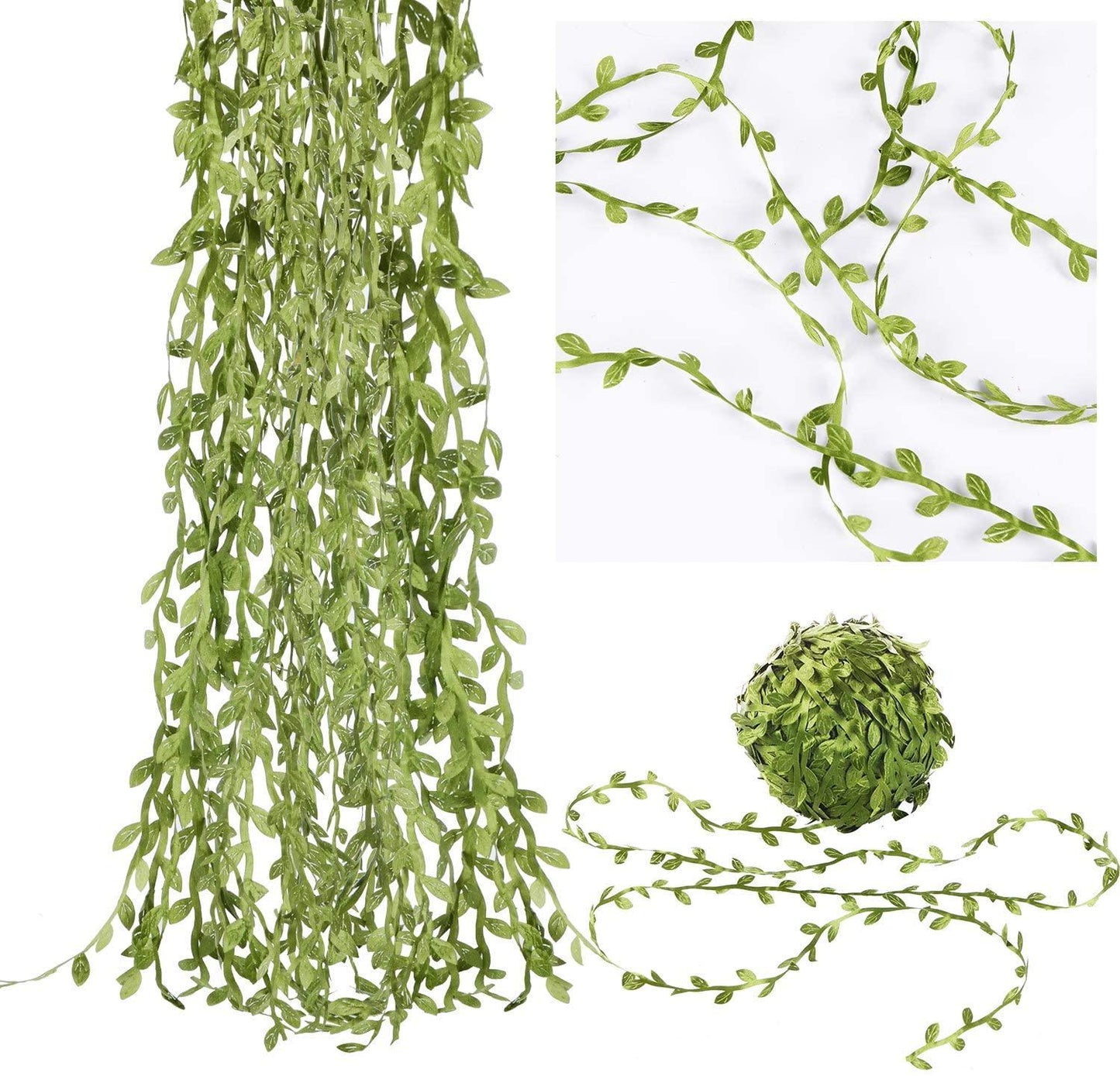 265 Feet Artificial Leaf Garlands Fake Hanging Plants Fake Foliage Garland DIY for Wreath Party Wedding Wall Crafts Decor - Lasercutwraps Shop