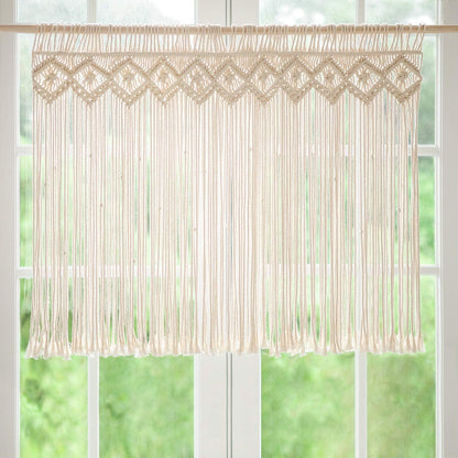 Wide Macrame Valance, 35" W x 26" H Short Window Treatments Panels Curtain - Lasercutwraps Shop